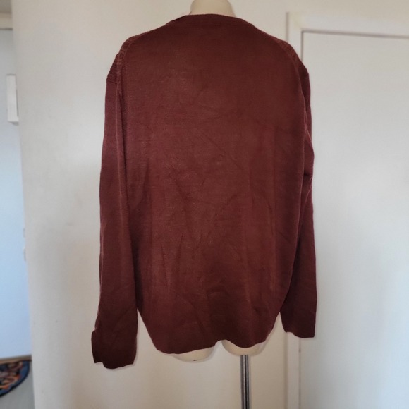 DOCKERS NEW Mens Brown Cable Knit Crewneck Sweater Long Sleeve Pullover Size XXL - Picture 5 of 8